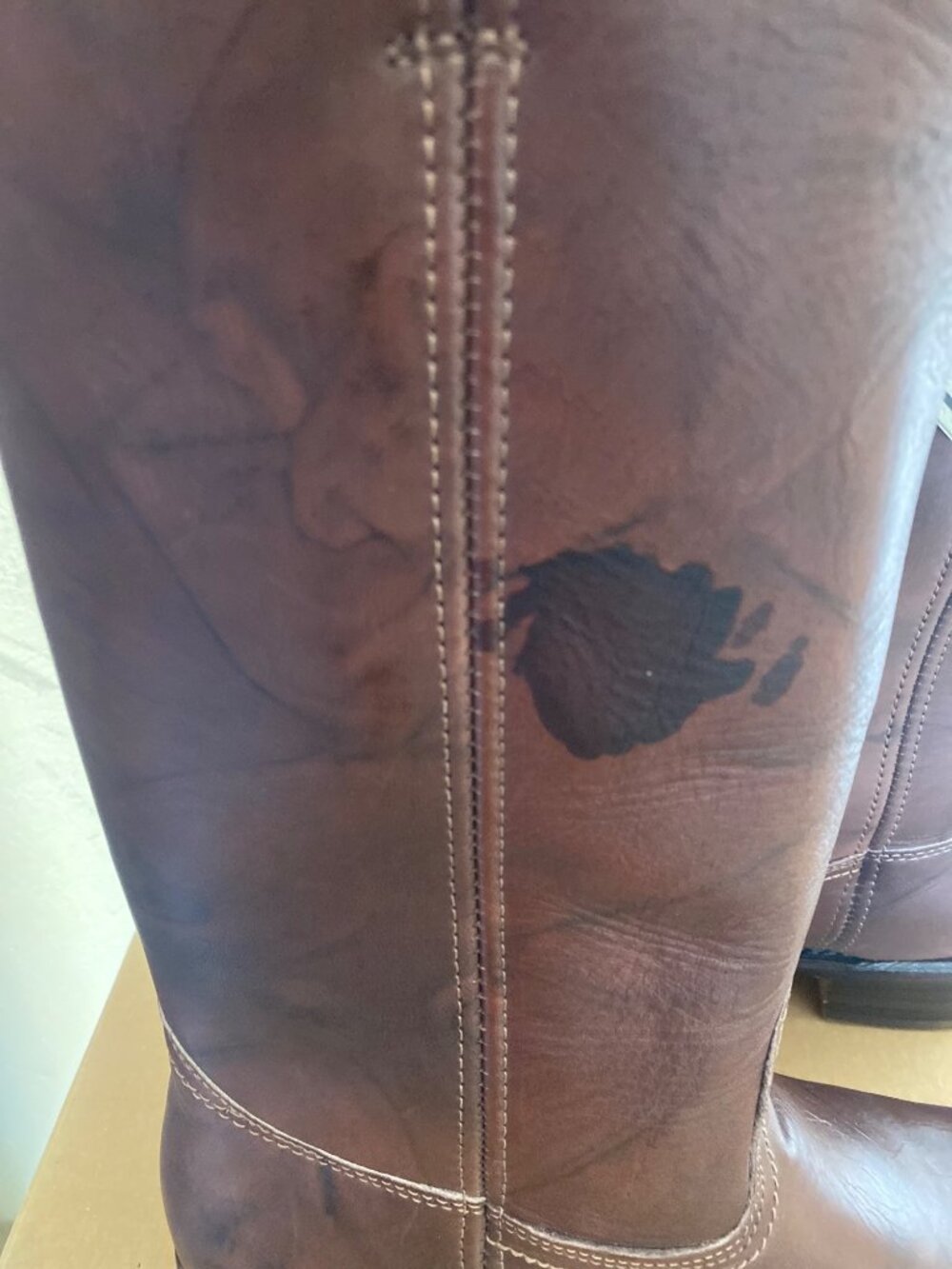 Vintage Frye Campus 14L Boots 87290 Men's 11M Brown Leather Made USA NOS - Picture 7 of 15
